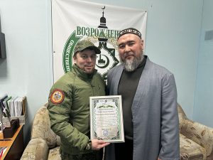  Благодарность Муфтия Бибарсова объявлена активисту Саратовской Соборной мечети за активное участие в поддержке мобилизованных воинов в зоне проведения СВО