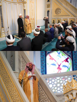 إمام المسجد النبوي الشريف يِؤمُّ جموع المصلين ويلقي خطبة الجمعة بموسكو 