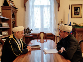 سماحة المفتي يلتقي رئيس الإدارة الدينية لمسلمي منطقة تيومين زنات صاديقوف 