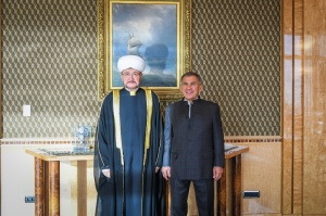 مينيخانوف وسماحة المفتي يبحثان إحتفالات الذكرى الـ 1100 لقبولِ شعوب البلغار للإسلام 