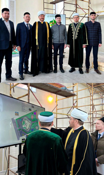 سماحة المفتي يتفقد مشروع بناء المسجد المركزي الجديد في قرية بيستريتسي بجمهورية تتارستان