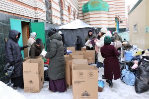 Saratov Muslims collect donations for the earthquake victims