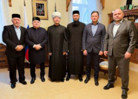 سماحة المفتي يستقبل رئيس الادارة الدينية لمسلمي جمهورية دانيتسك الشعبية