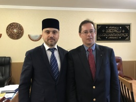 Первый зампред СМР и ДУМРФ Рушан хазрат Аббясов встретился с послом России в Палестине Айдаром Аганином 