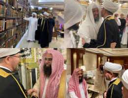 سماحة المفتي يلتقي بأئمة المسجد الحرام في مكة المكرمة والمسجد النبوي بالمدينة