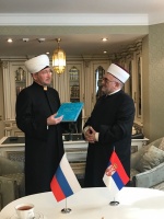 Serbian Mufti Mevlud Dudic visits Moscow Cathedral Mosque