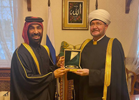 Mufti Sheikh Ravil Gainutdin receives the Deputy Minister of Religious Affairs of Qatar