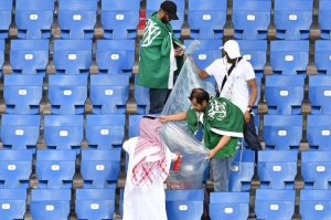 مشجعو المنتخب السعودي مثالاً للتهذيب والسلوك الأخلاقي الإسلامي الحضاري 