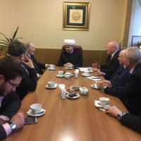 الشيخ عباسوف يستقبل وفد رابطة الدبلوماسيين في روسيا 
