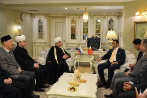 Встреча Муфтия Шейха Равиля Гайнутдина с заместителем Министра иностранных дел Бахрейна Шейхом Абдуллой Аль Халифа 