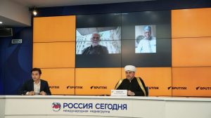 Муфтий Рушан Аббясов принял участие в видеомосте Москва – Абуджа – Бейрут, приуроченном к окончанию священного для мусульман месяца Рамадан.